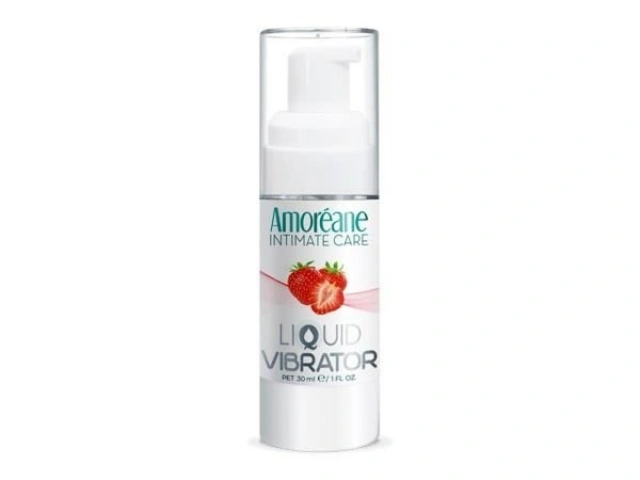 Płynny Wibrator Truskawka (Strawberry) Amoreane 30 ml