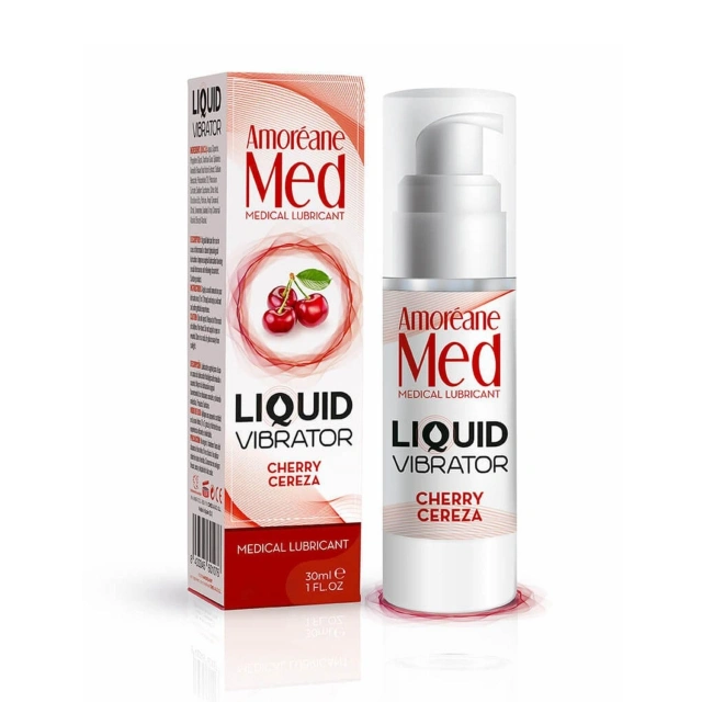 Płynny Wibrator Wiśnia (Cherry) Amoreane 30 ml