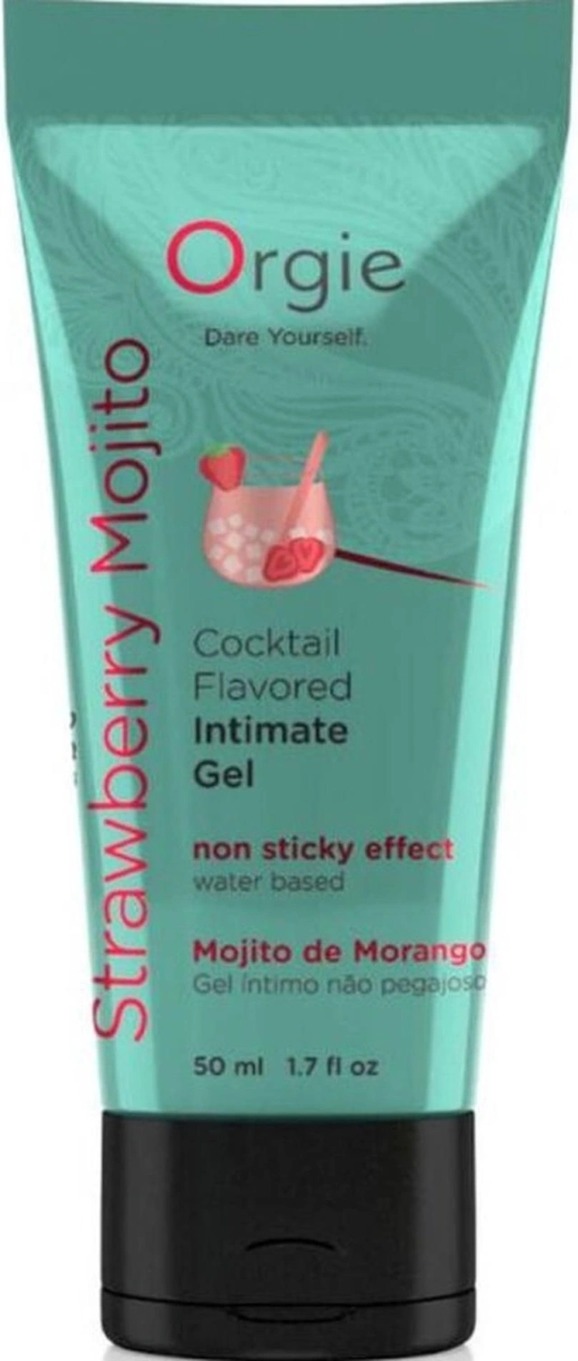 Lubrykant Smakowy Koktajl Truskawkowe Mojito (Strawberry Mojito) Lube Tube Orgie 50 ml