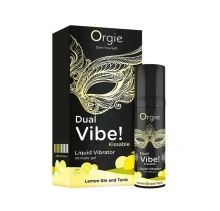Płynny Wibrator Smakowy Cytrynowy Gin z Tonikiem (Lemon Gin & Tonic) Dual Vibe Orgie