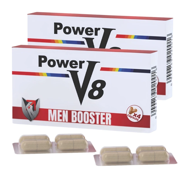 Power V8 2 × 4 szt. – Kapsułki na Potencję, Libido i Mocną Erekcję | 100% ORYGINAŁ| DYSKRETNA PRZESYŁKA