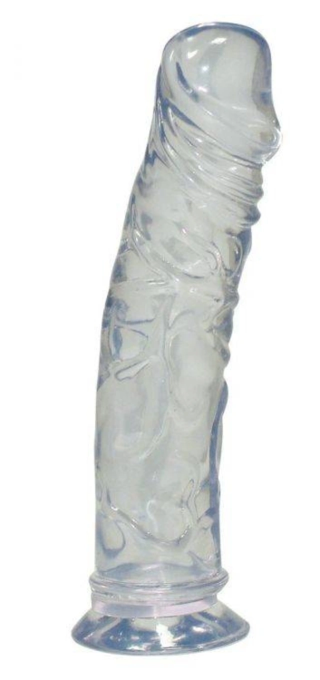 Dildo 19,5cm Przezroczysty Średni 