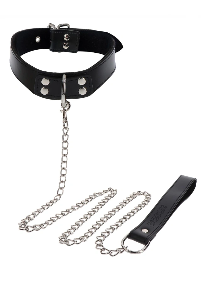 Obróżka Ze Smyczą Elegant Collar And Chain Leash Black Taboom | 100% ORYGINAŁ| DYSKRETNA PRZESYŁKA
