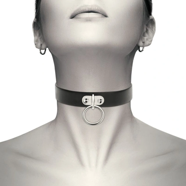 Naszyjnik Choker z Kółkiem Chick Desire Coquette Czarny | 100% ORYGINAŁ| DYSKRETNA PRZESYŁKA