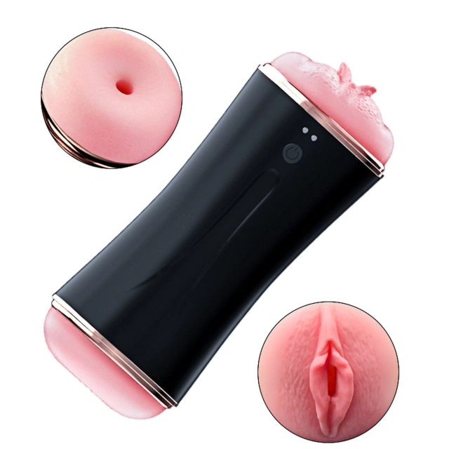 Dwustronny Masturbator Pochwa i Anus z Wibracjami 