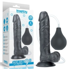Penis z Wytryskiem Dildo Duże 23cm Czarny | 100% ORYGINAŁ| DYSKRETNA PRZESYŁKA