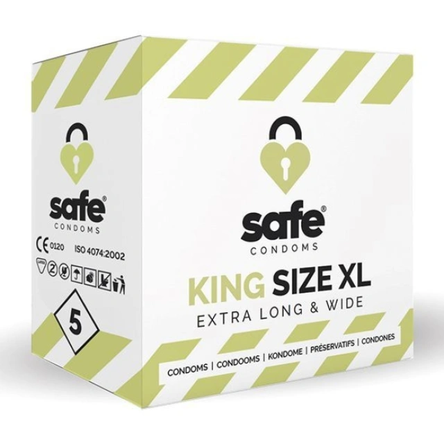 Prezerwatywy SAFE - Ekstra Duże (1 op./ 5szt.) | 100% ORYGINAŁ| DYSKRETNA PRZESYŁKA