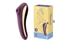 Stymulator łechtaczki z wibratorem Dual Kiss Wine Red Satisfyer | 100% ORYGINAŁ| DYSKRETNA PRZESYŁKA