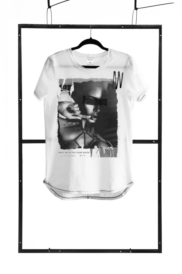 T-shirt men white S fashion | 100% ORYGINAŁ| DYSKRETNA PRZESYŁKA