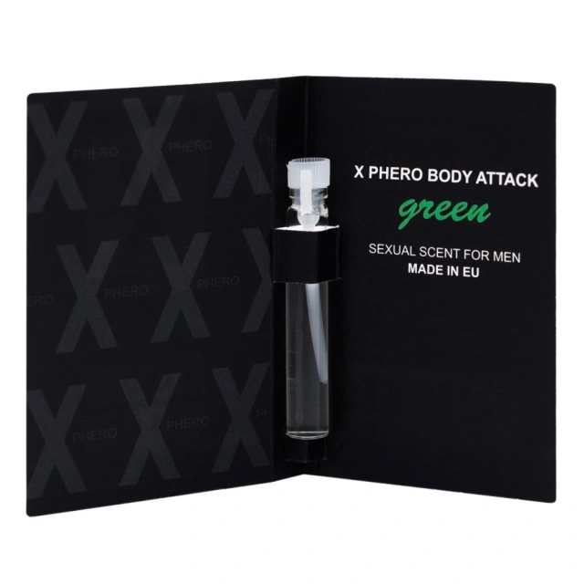 Feromony dla mężczyzn Body Attack Green For Men 1Ml Aurora | 100% ORYGINAŁ| DYSKRETNA PRZESYŁKA