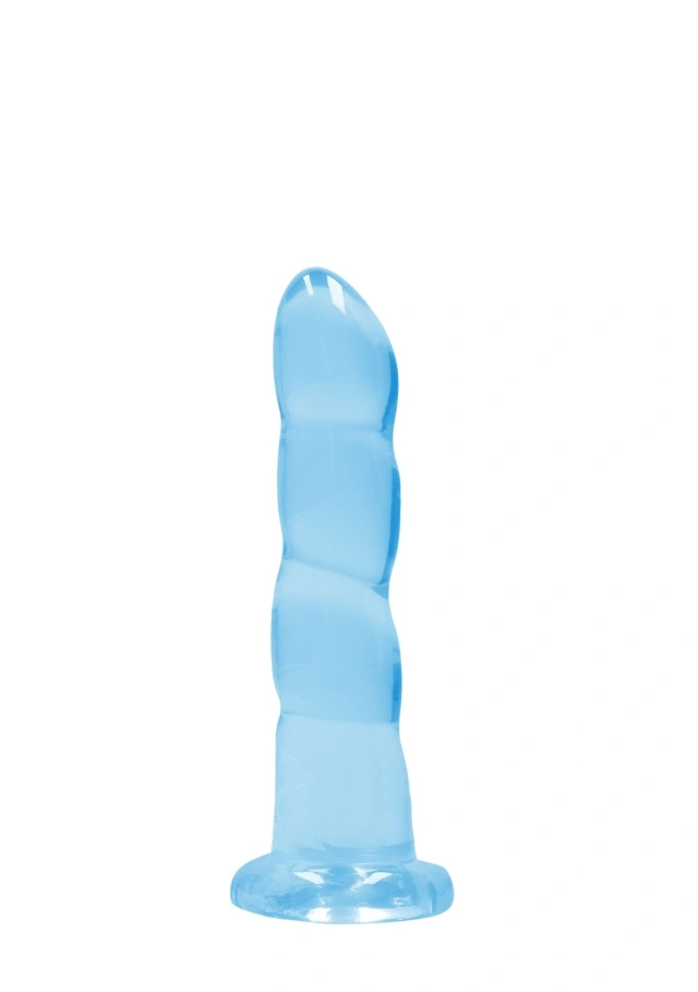 Dildo z Przyssawką Crystal Clear Realrock 17 cm Niebiski 