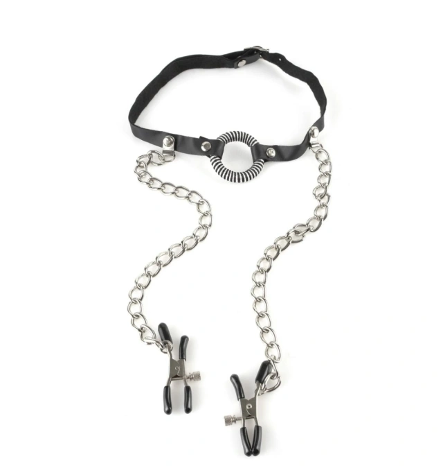 Zaciski Na Sutki Fetish Fantasy Series O-Ring Gag Nipple Clamps Pipedream | 100% ORYGINAŁ| DYSKRETNA PRZESYŁKA