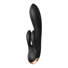 Wibrator króliczek Double Flex Connect App Black Satisfyer | 100% ORYGINAŁ| DYSKRETNA PRZESYŁKA