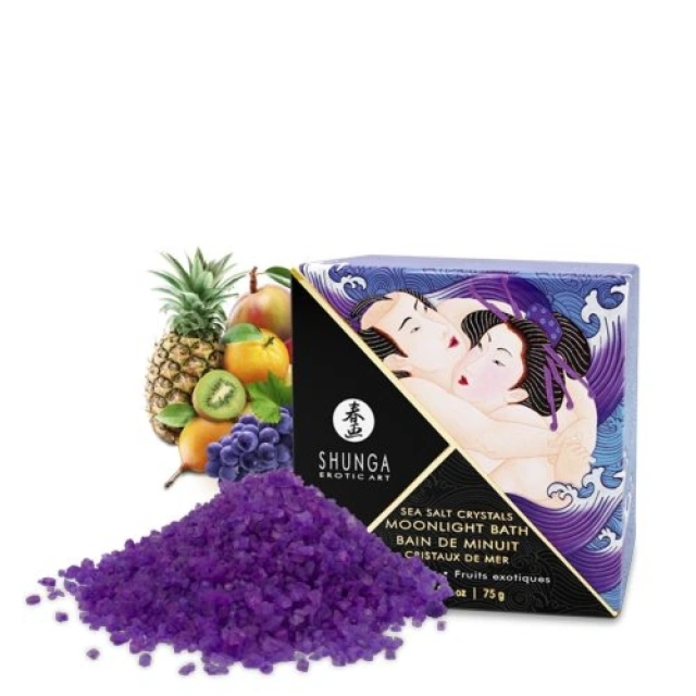 Afrodyzjakowa Sól Morska Do Kąpieli O Zapachu Owoców Egzotycznych Moonlight Bath Exotic Fruits Shunga | 100% ORYGINAŁ| DYSKRETNA PRZESYŁKA