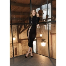 Sukienka Midi Carme Xl Dress With Turtleneck Black Os Le Désir | 100% ORYGINAŁ| DYSKRETNA PRZESYŁKA
