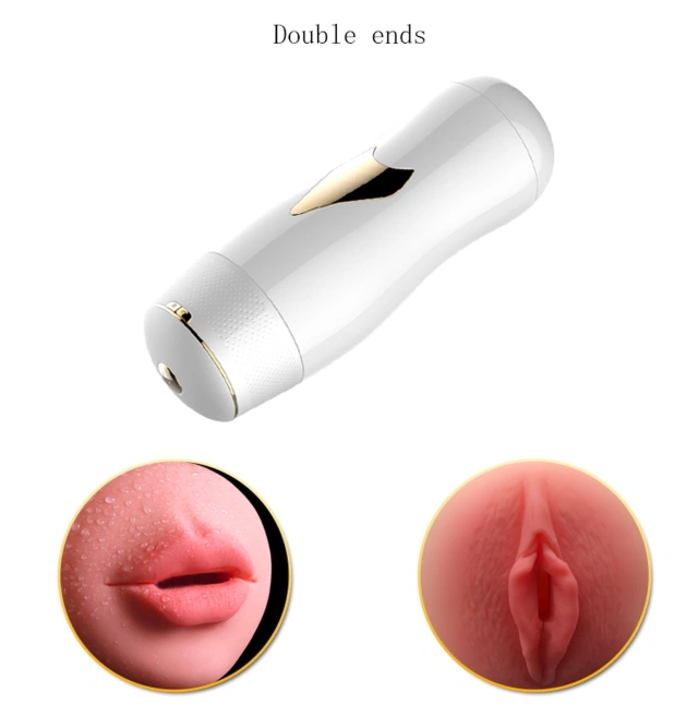 Masturbator Usta/Wagina Cyber Skóra 7 Funkcji Wibracji Biały | 100% ORYGINAŁ| DYSKRETNA PRZESYŁKA
