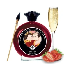 Jadalna Farbka Do Ciała O Smaku Szampana Z Truskawkami Body Painting Sparkling Strawberry Wine 100Ml Shunga | 100% ORYGINAŁ| DYSKRETNA PRZESYŁKA