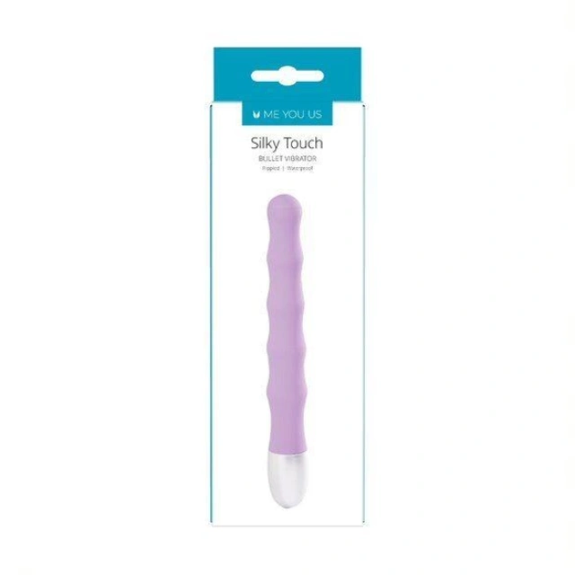 Mini wibrator bullet silikonowy precyzyjny fioletowo-różowy – Me You Us Silky Touch