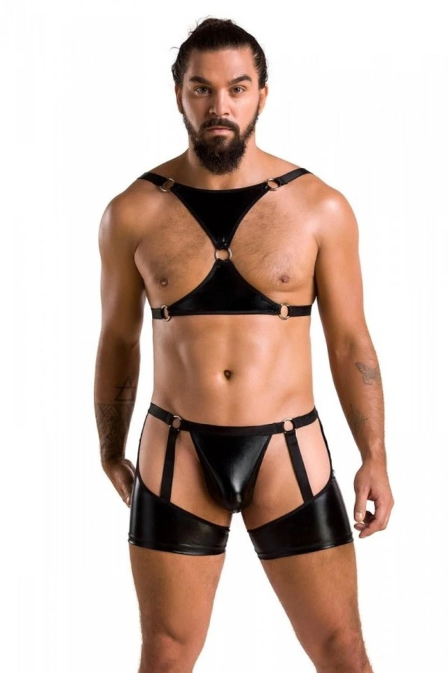 047 SET ARON black L/XL - Passion 