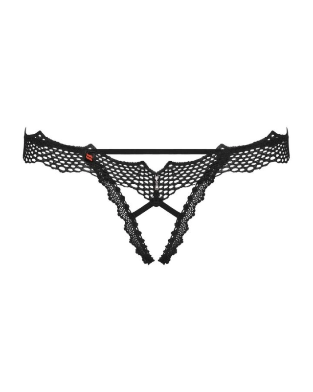 Bravelle stringi otwarte czarne  S/M Obsessive | 100% ORYGINAŁ| DYSKRETNA PRZESYŁKA