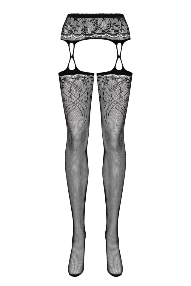 Bielizna-Garter stockings S206 czarne S/M/L | 100% ORYGINAŁ| DYSKRETNA PRZESYŁKA