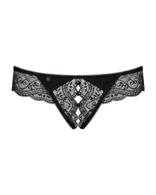 Bielizna- Miamor stringi otwarte czarne XXL | 100% ORYGINAŁ| DYSKRETNA PRZESYŁKA