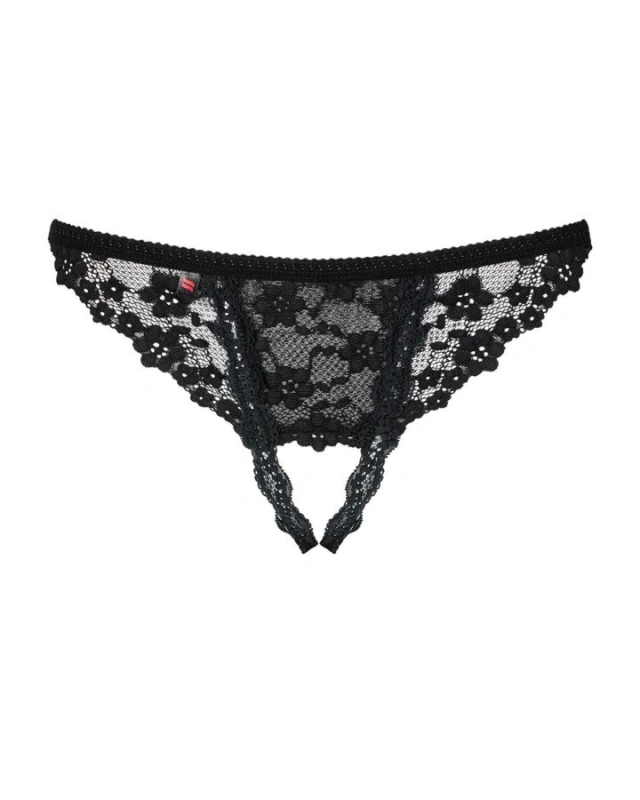 Letica stringi otwarte czarne L/XL Obsessive | 100% ORYGINAŁ| DYSKRETNA PRZESYŁKA