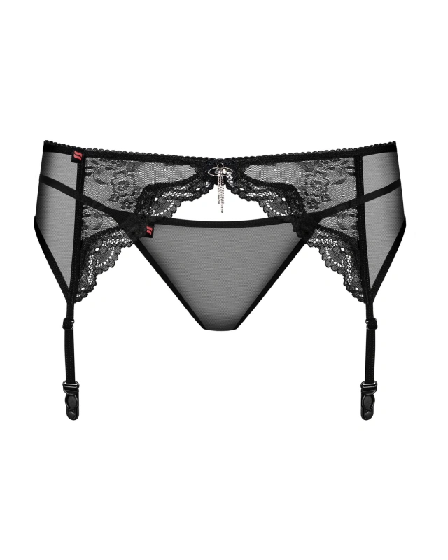 Bielizna-Charms pas do pończoch i stringi czarny S/M | 100% ORYGINAŁ| DYSKRETNA PRZESYŁKA