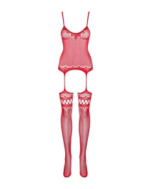 Bielizna-Bodystocking F214 czerwony S/M/L | 100% ORYGINAŁ| DYSKRETNA PRZESYŁKA