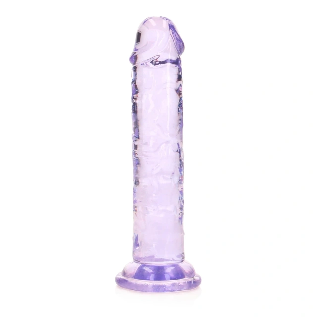 Prosty Penis na Przyssawce RealRock 14,5cm Fioletowy | 100% ORYGINAŁ| DYSKRETNA PRZESYŁKA