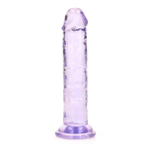 Prosty Penis na Przyssawce RealRock 14,5cm Fioletowy | 100% ORYGINAŁ| DYSKRETNA PRZESYŁKA