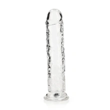 Proste Dildo z Przyssawką RealRock 23cm Przeźroczysty | 100% ORYGINAŁ| DYSKRETNA PRZESYŁKA