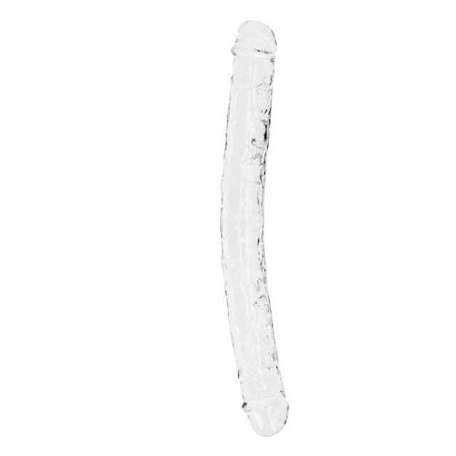 Dwustronne Dildo Realistic Double Dong 34cm Przeźroczysty 