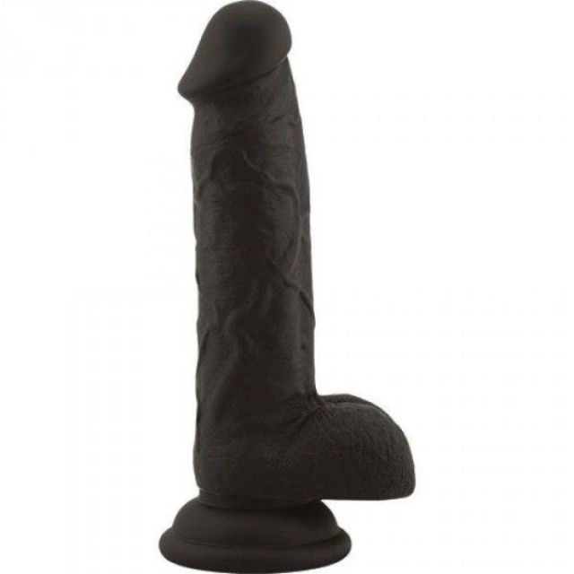 Silikonowe Dildo Real Safe Rod Large 18,5cm Czarny 