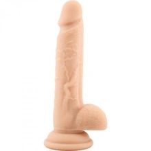 Silikonowe Dildo Real Safe Rod Slim 19cm Cielisty | 100% ORYGINAŁ| DYSKRETNA PRZESYŁKA