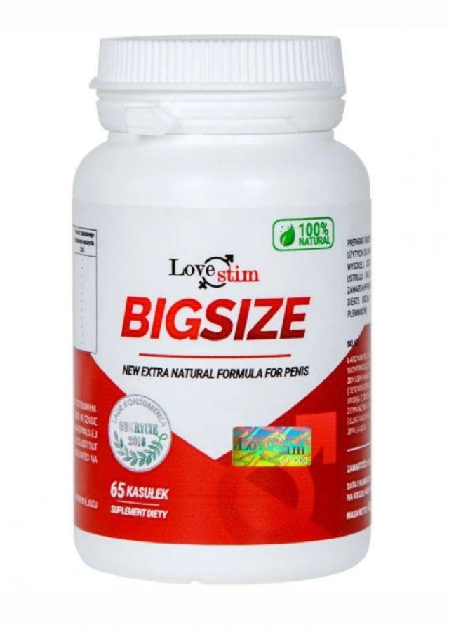 Suplement Diety na Erekcję BigSize 65kaps | 100% ORYGINAŁ| DYSKRETNA PRZESYŁKA
