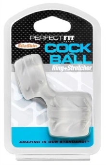 Pierścień Erekcyjny Silaskin Cock & Ball Clear Perfect Fit | 100% ORYGINAŁ| DYSKRETNA PRZESYŁKA