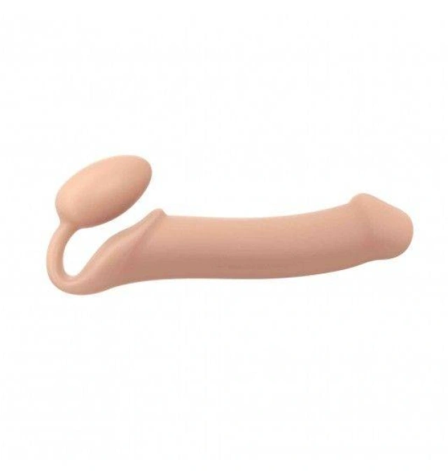 Strap-on-me Silikonowy Strap on Giętki XL Dildo  Cielisty 