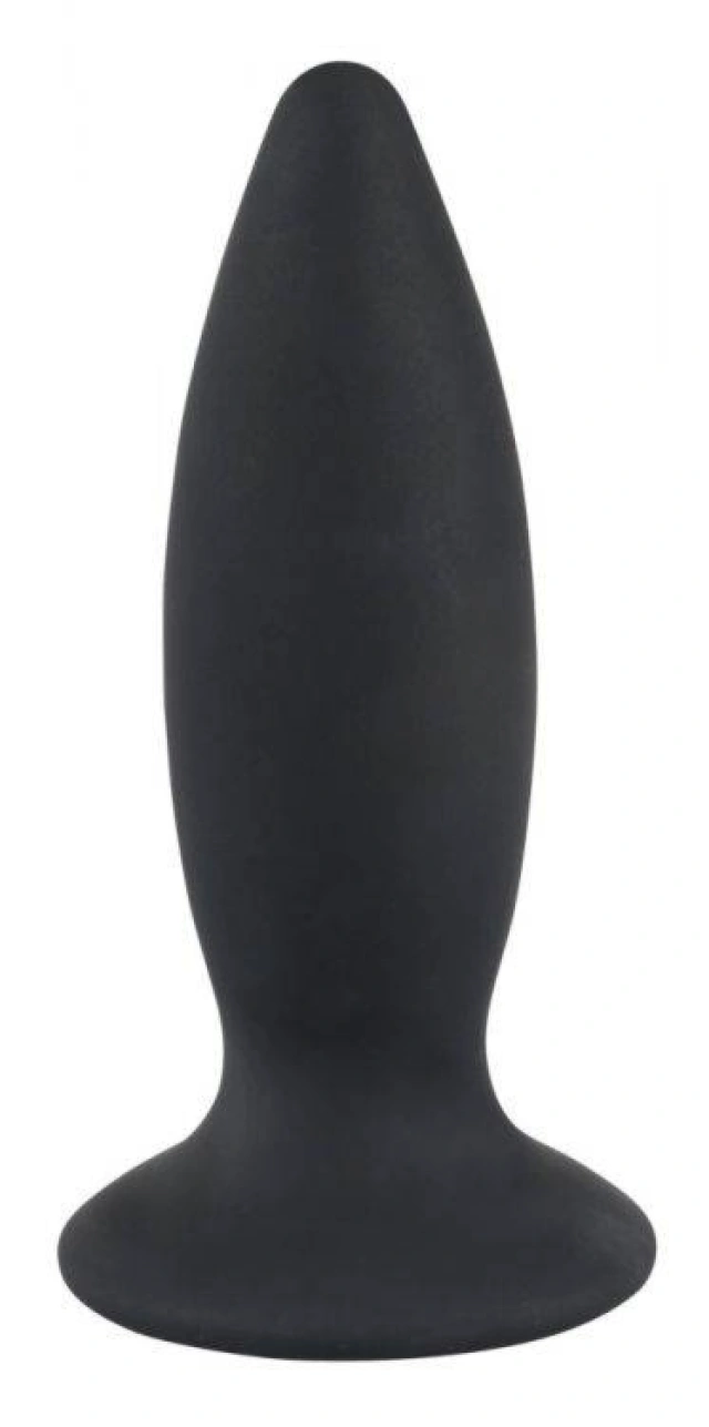 Silikonowa Zatyczka Analna z Wibracjami USB 11cm Mały Czarny 
