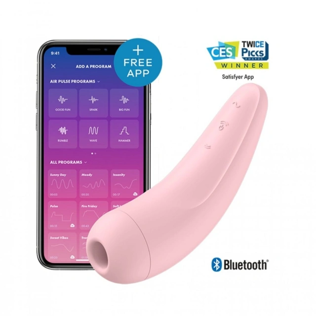 Stymulator Łechtaczki Curvy 2+ Pink With App Satisfyer 