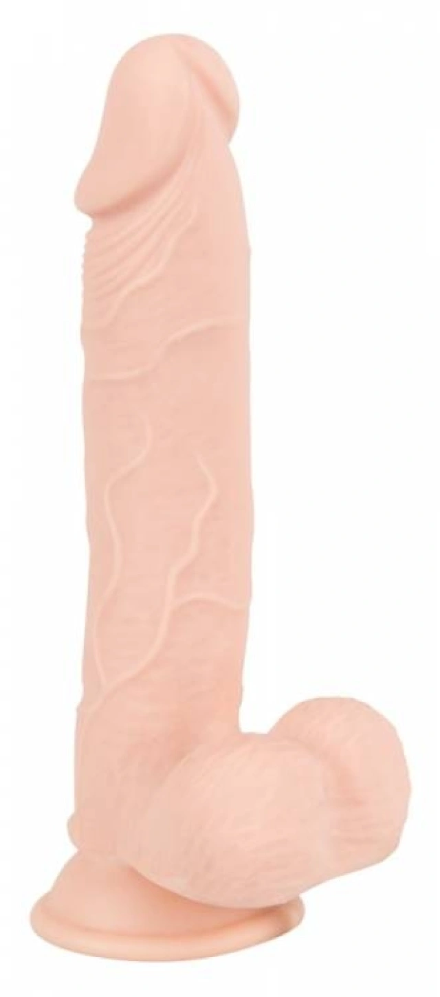 Dildo na Przyssawce Średnie Giętkie 24 cm Cielisty 