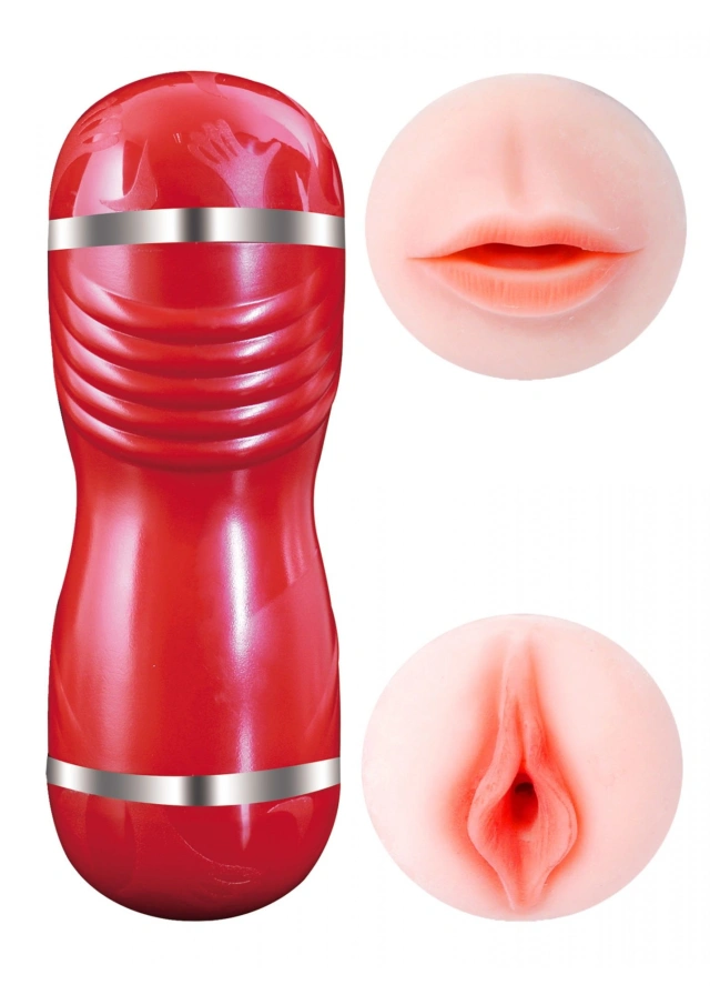 Podręczny Masturbator w Tubie Wagina + Usta 
