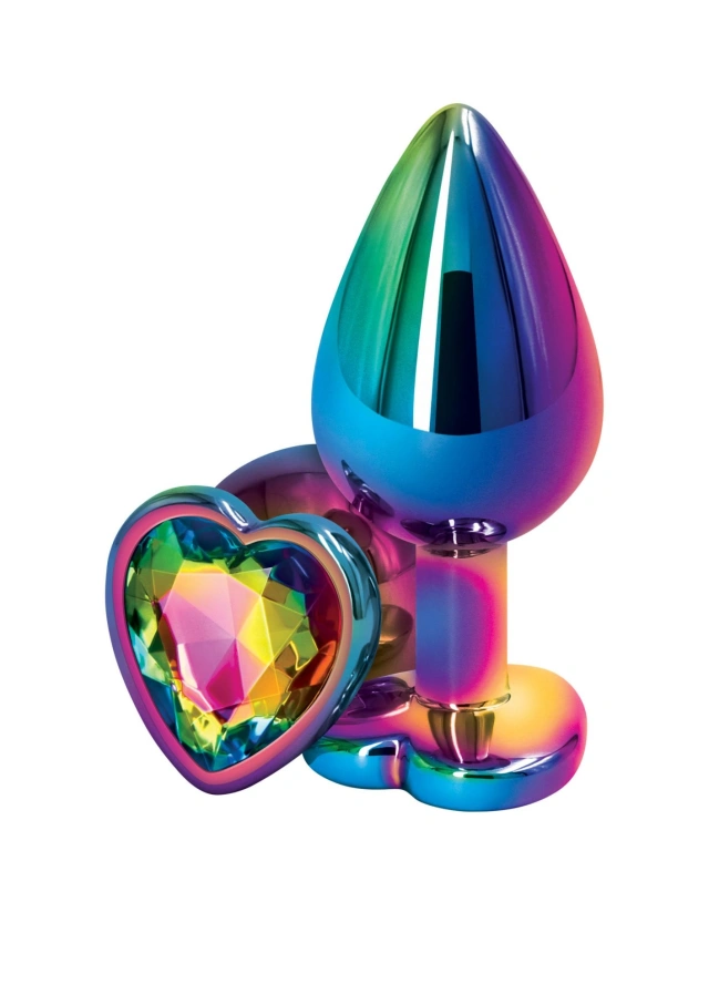 Aluminiowa Zatyczka Analna Serduszko Multicolor M 