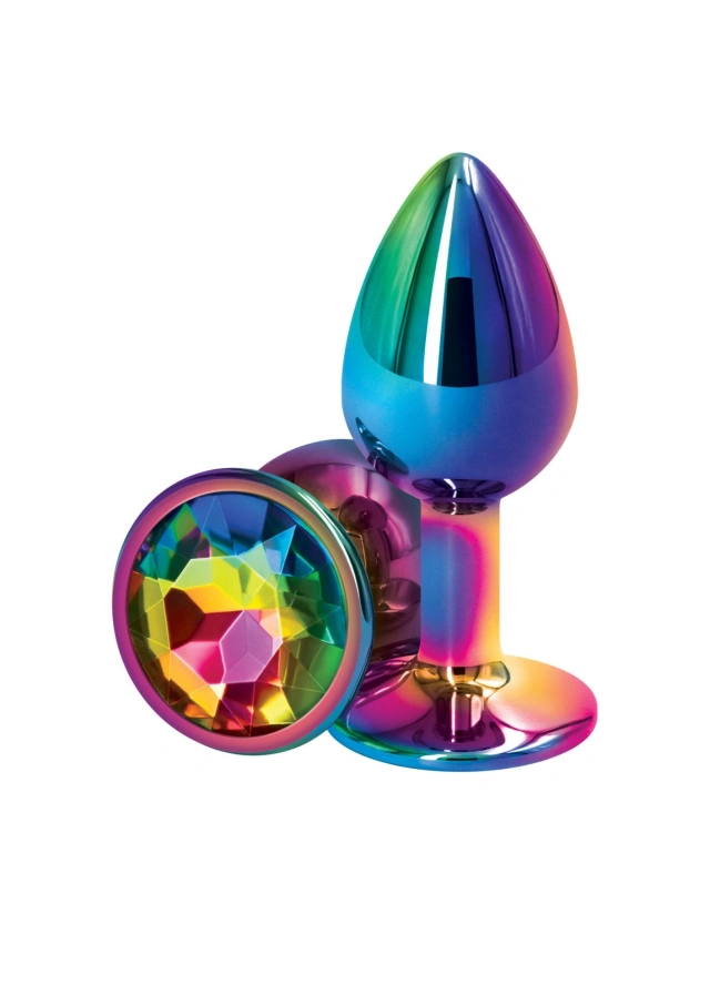 Aluminiowa Zatyczka Analna Kryształ Multicolor S 