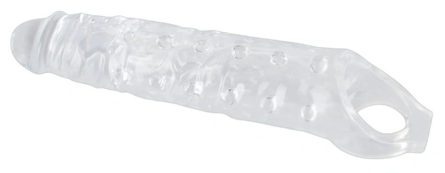 Przedłużka na Penisa z Opaską na Jądra (+8cm) Przeźroczysty 