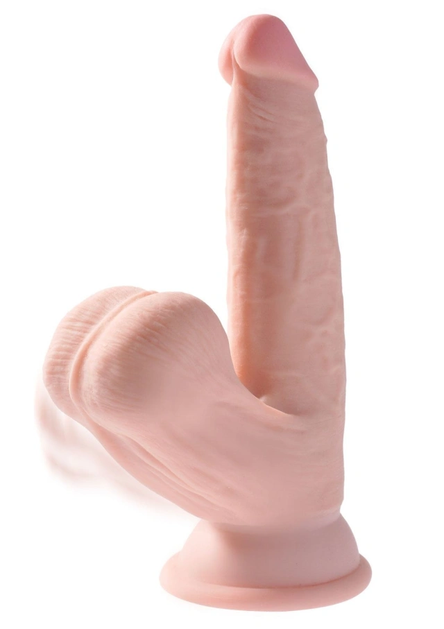 Dildo Z Przyssawką 3D Cock Swinging Balls 6 Inch King Cock 