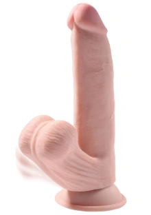 Dildo Z Przyssawką 3D Cock Swinging Balls 8 Inch King Cock | 100% ORYGINAŁ| DYSKRETNA PRZESYŁKA