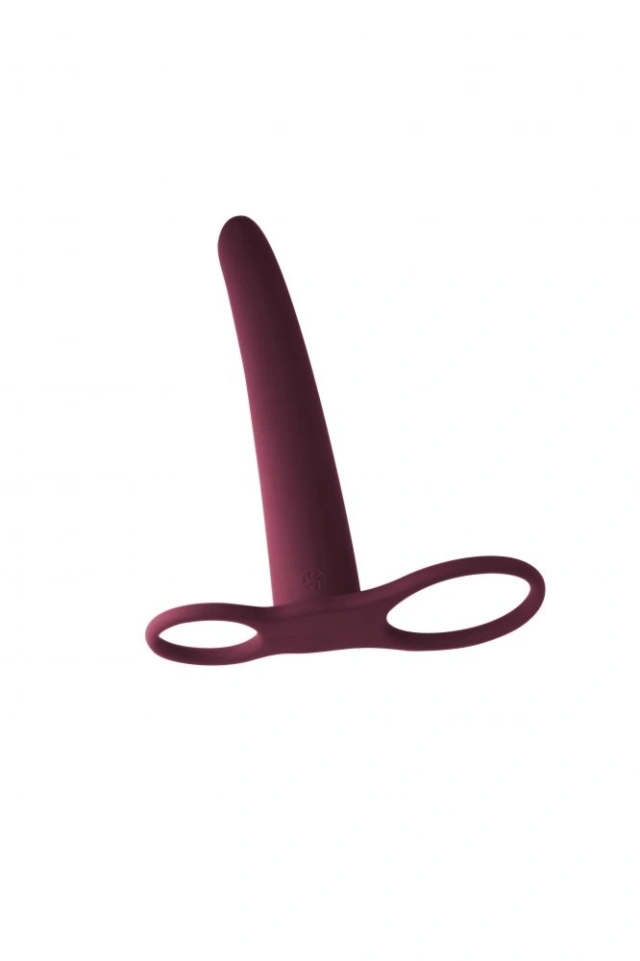 Dildo do Podwójnej Penetracji z Pierścieniami Pure Passion Czerwony 