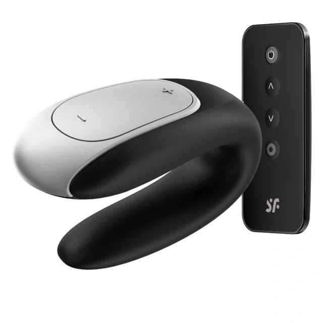 Wibrator Dla Par Double Fun Black Satisfyer | 100% ORYGINAŁ| DYSKRETNA PRZESYŁKA