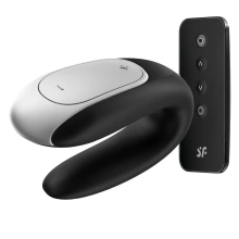 Wibrator Dla Par Double Fun Black Satisfyer | 100% ORYGINAŁ| DYSKRETNA PRZESYŁKA